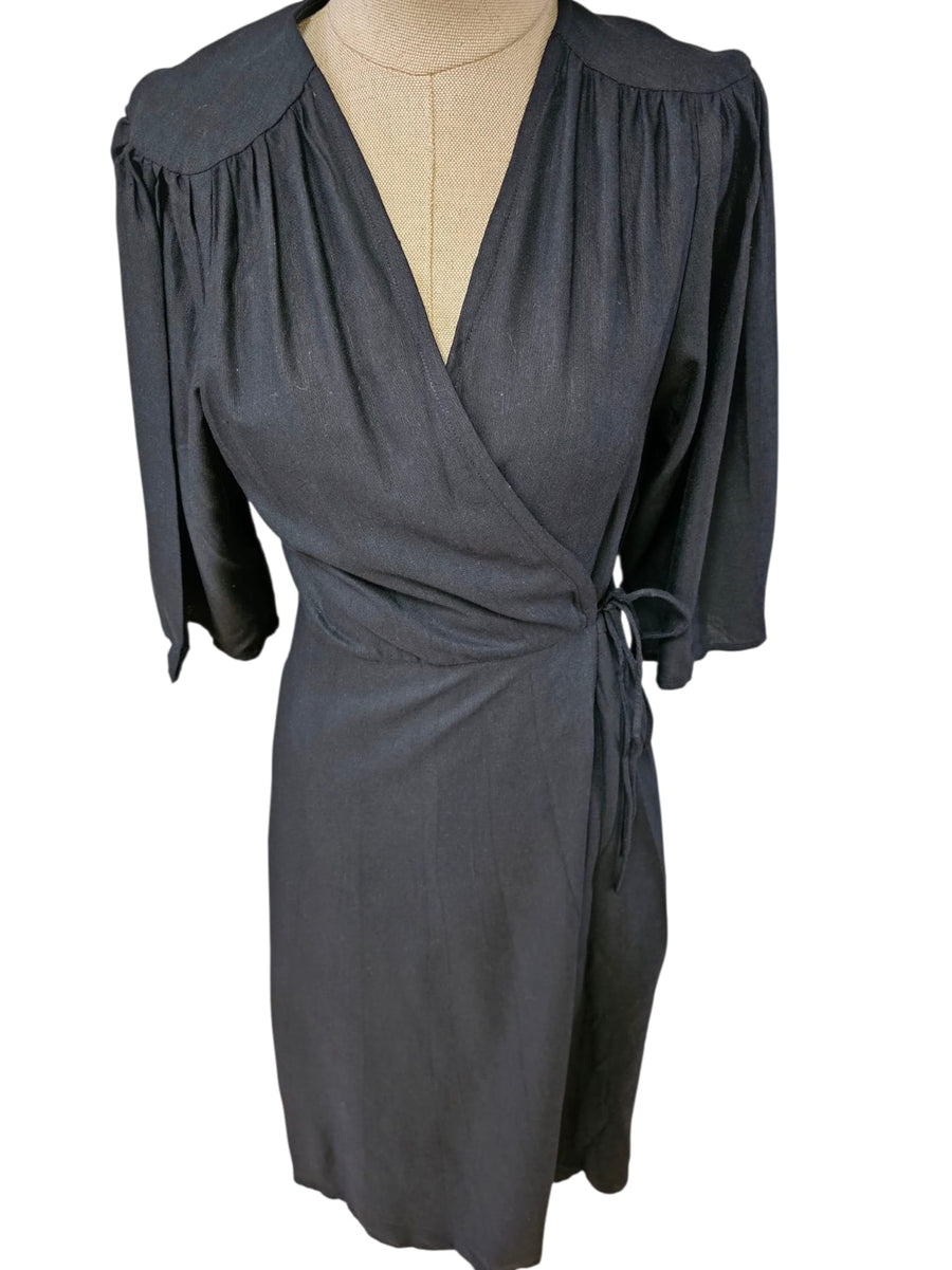 VESTIDO LINHO TRAÇADO BLACK