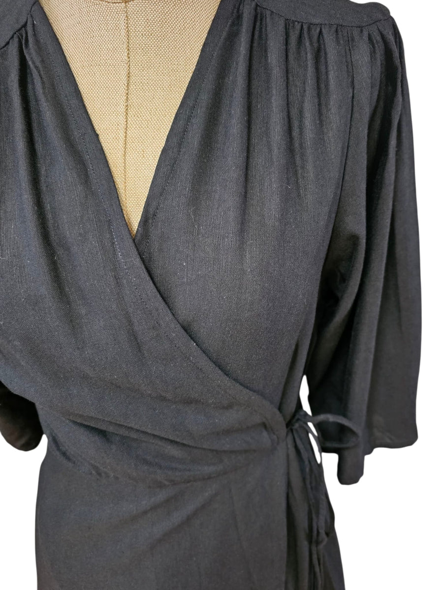 VESTIDO LINHO TRAÇADO BLACK